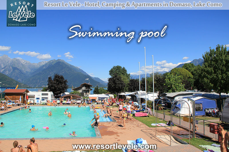 camping mit Schwimmbad domaso comer see